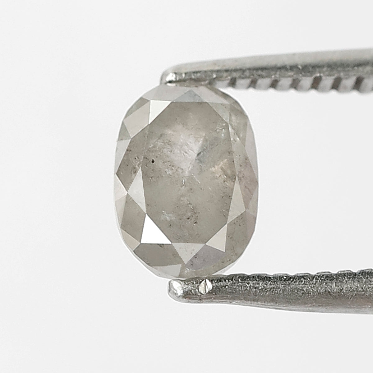 0.83 CT Oval Shape Salt and Pepper Diamond 6 MM Misty grey Color Loose Natural Diamond For Wedding Ring