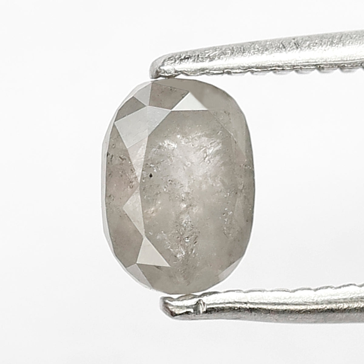 0.83 CT Oval Shape Salt and Pepper Diamond 6 MM Misty grey Color Loose Natural Diamond For Wedding Ring
