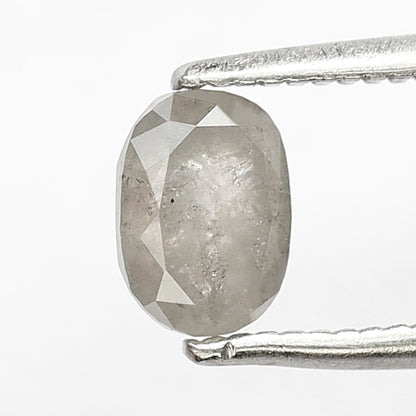0.83 CT Oval Shape Salt and Pepper Diamond 6 MM Misty grey Color Loose Natural Diamond For Wedding Ring