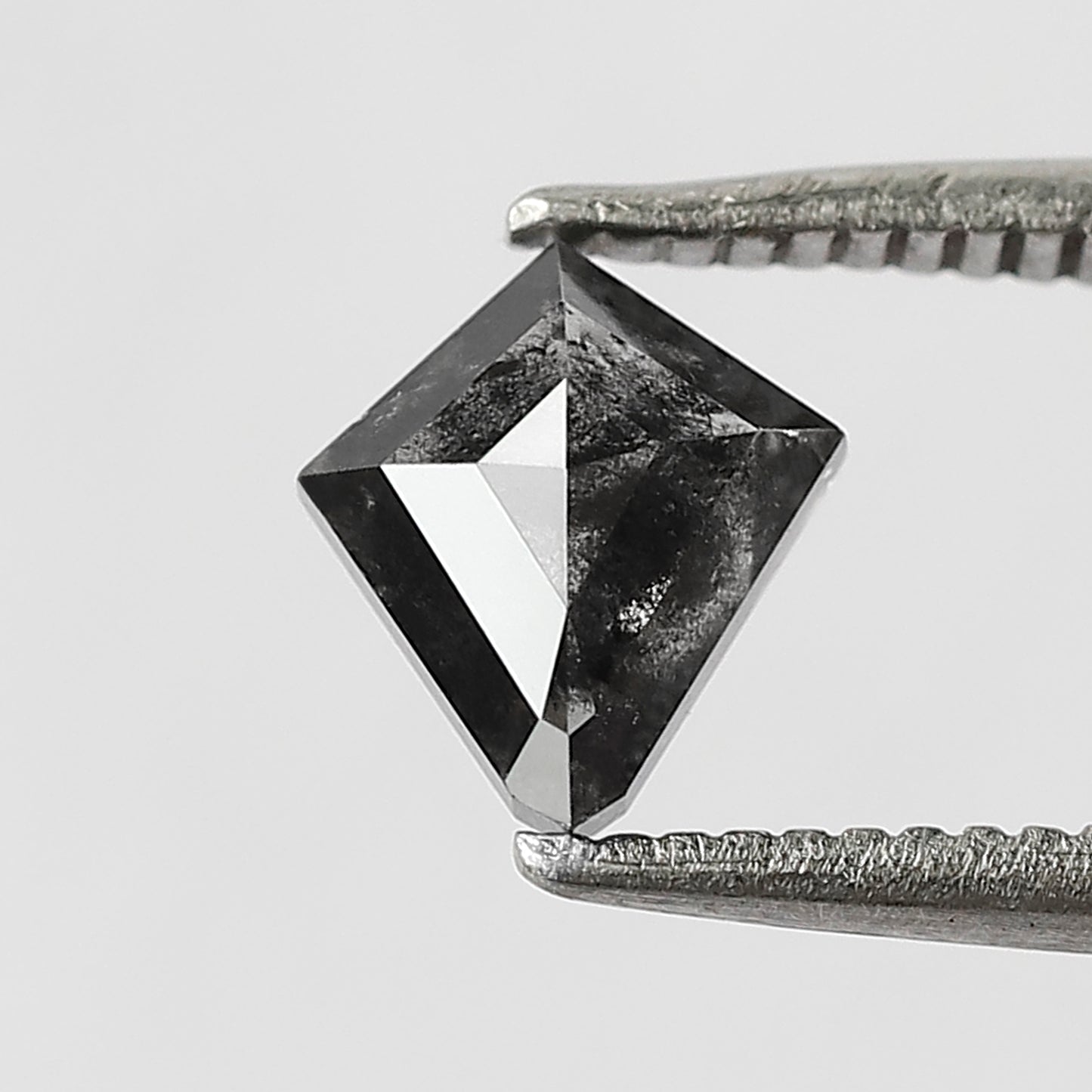 0.71 CT kite Shape Salt and Pepper Diamond 6.50 MM Black grey Color Loose Natural Diamond For Wedding Ring