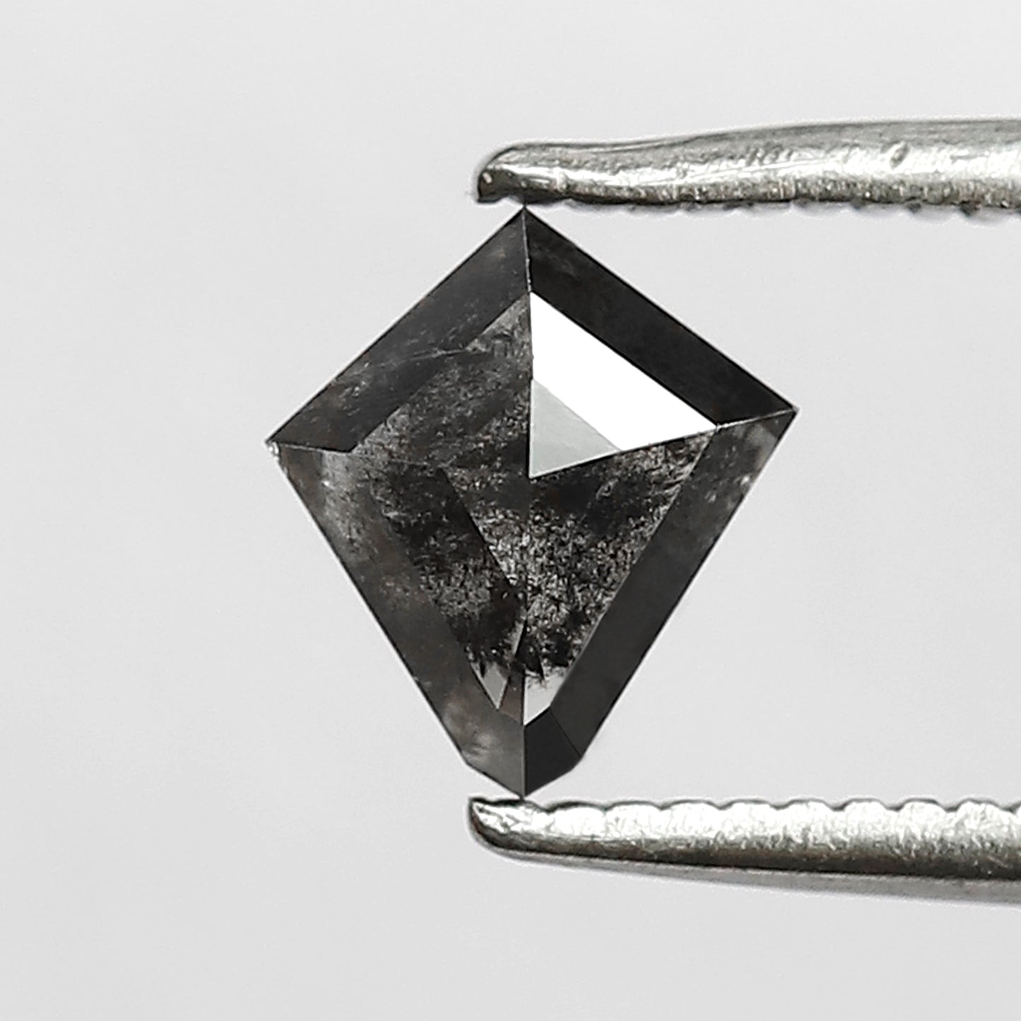 0.71 CT kite Shape Salt and Pepper Diamond 6.50 MM Black grey Color Loose Natural Diamond For Wedding Ring