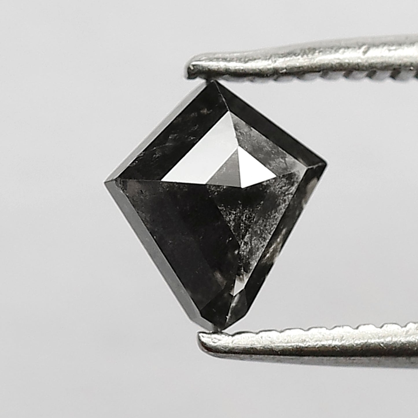 0.71 CT kite Shape Salt and Pepper Diamond 6.50 MM Black grey Color Loose Natural Diamond For Wedding Ring