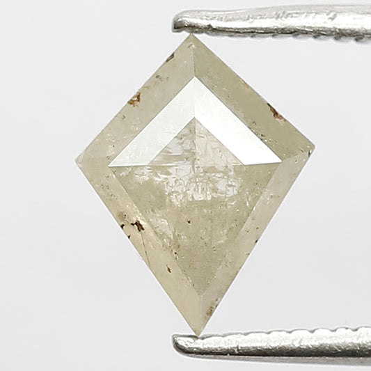 1.09 Ct Kite Shape Rustic Diamond | 9 mm Natural Light Green Loose Diamond for Pendant