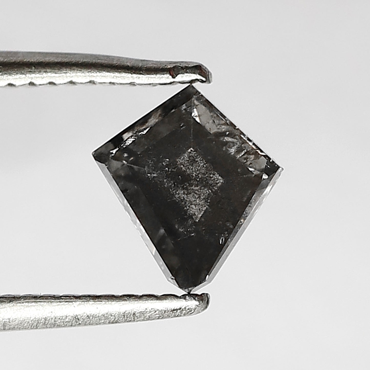 0.71 CT kite Shape Salt and Pepper Diamond 6.50 MM Black grey Color Loose Natural Diamond For Wedding Ring