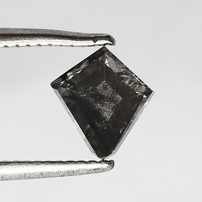 0.71 CT kite Shape Salt and Pepper Diamond 6.50 MM Black grey Color Loose Natural Diamond For Wedding Ring