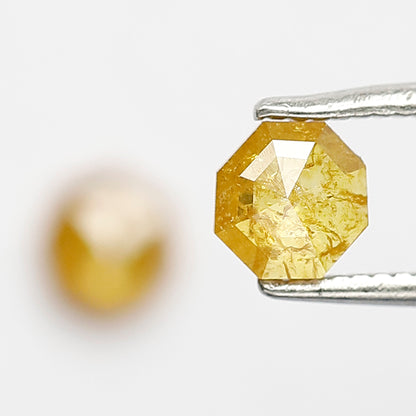 Pair Of Geometric cut Rustic Diamonds, Natural Dark Yellowish Conflict Free Diamonds For Jewelry