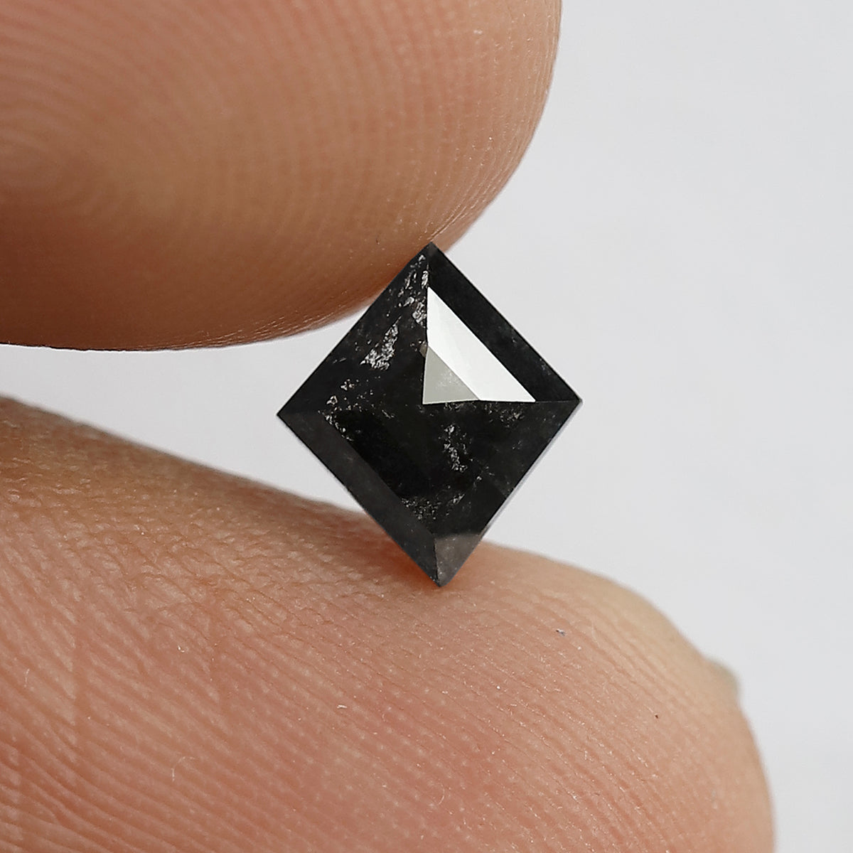 0.84 CT Kite Shape Salt and Pepper Diamond 7.30 MM Grey Black Color Loose Natural Diamond For Engagement Ring