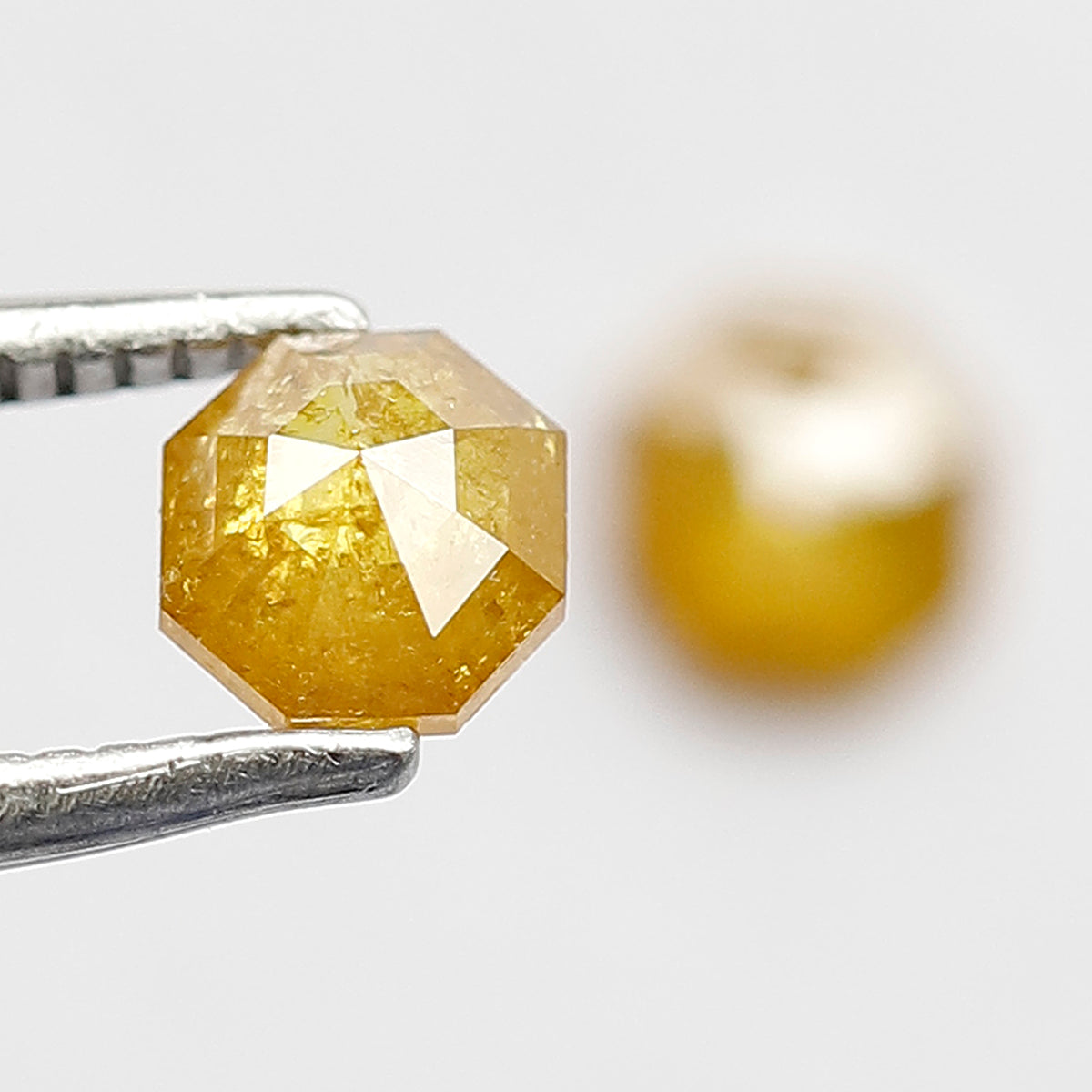 Pair Of Geometric cut Rustic Diamonds, Natural Dark Yellowish Conflict Free Diamonds For Jewelry