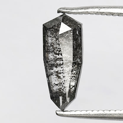 1.21 CT Unique Salt and Pepper Modified cut  Loose Diamond Rare grey Blackish For ring