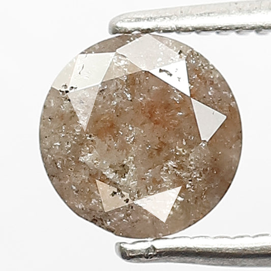 6.50 mm Round Brilliant 1.04 Ct Natural Grayish Salt & Pepper Loose Diamond For Engagement Ring And Wedding Band