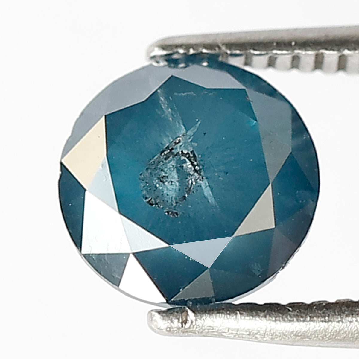 1.52 CT Round Brilliant cut Loose Diamond 7.10 MM Treated Blue Diamond For Bridal Ring