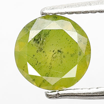 Round Brilliant 0.98 Ct Treated Parrot Color Diamond | 6.30 mm Loose Wedding Ring Stone