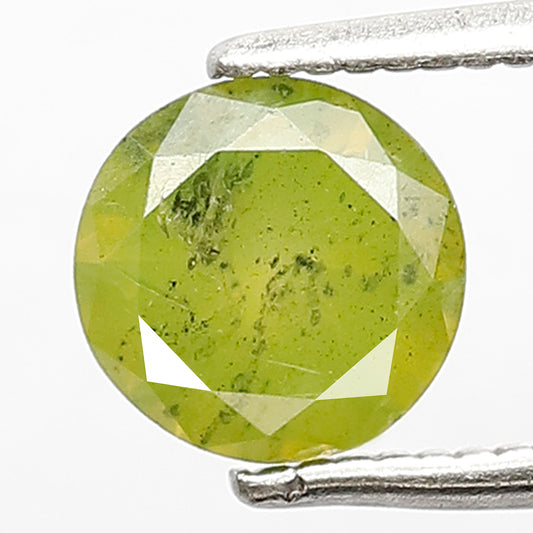 Round Brilliant 0.98 Ct Treated Parrot Color Diamond | 6.30 mm Loose Wedding Ring Stone