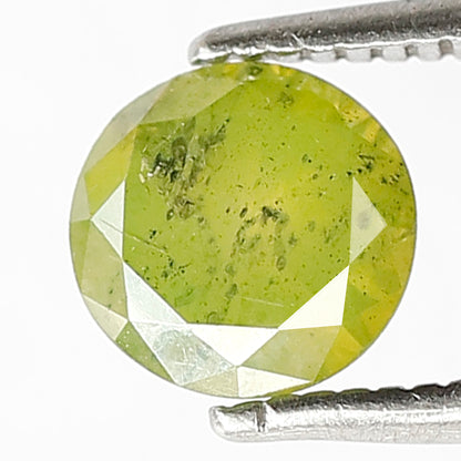 Round Brilliant 0.98 Ct Treated Parrot Color Diamond | 6.30 mm Loose Wedding Ring Stone