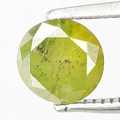 Round Brilliant 0.98 Ct Treated Parrot Color Diamond | 6.30 mm Loose Wedding Ring Stone