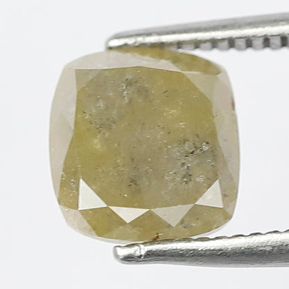 Natural Cushion cut 2.21 CT Rustic Conflict Free Loose Greenish Gray Diamond For Engagement Ring
