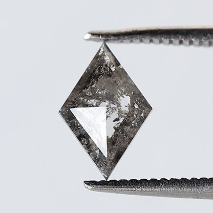 0.72 CT 8.90 MM Kite Shape Salt and Pepper Grey Black Color Natural Loose Diamond