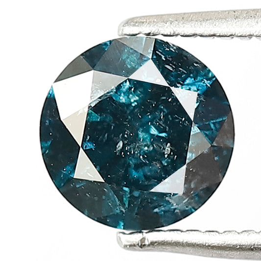 1.09 Ct Round Brilliant cut Loose Treated Blue Diamond For Engagement and Wedding Ring
