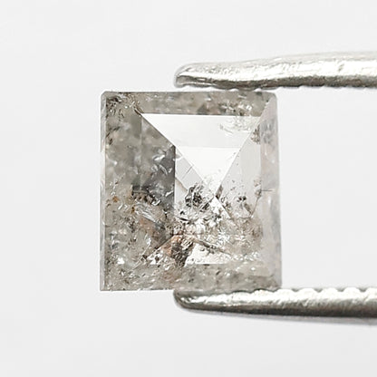 0.75 CT geometric Shape Salt and Pepper Diamond 5.60 MM grey Color Loose Natural Diamond For Wedding Ring