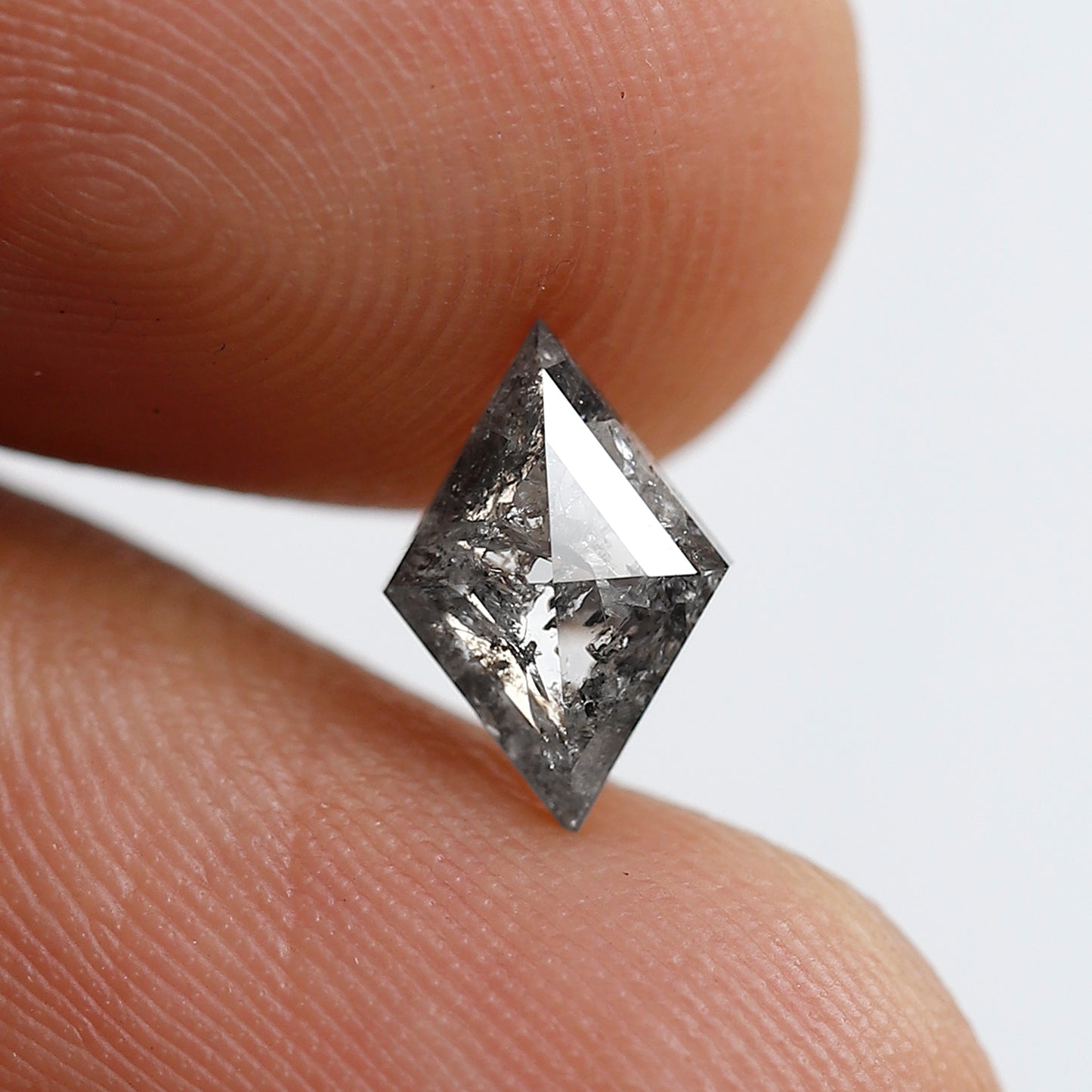 0.72 CT 8.90 MM Kite Shape Salt and Pepper Grey Black Color Natural Loose Diamond