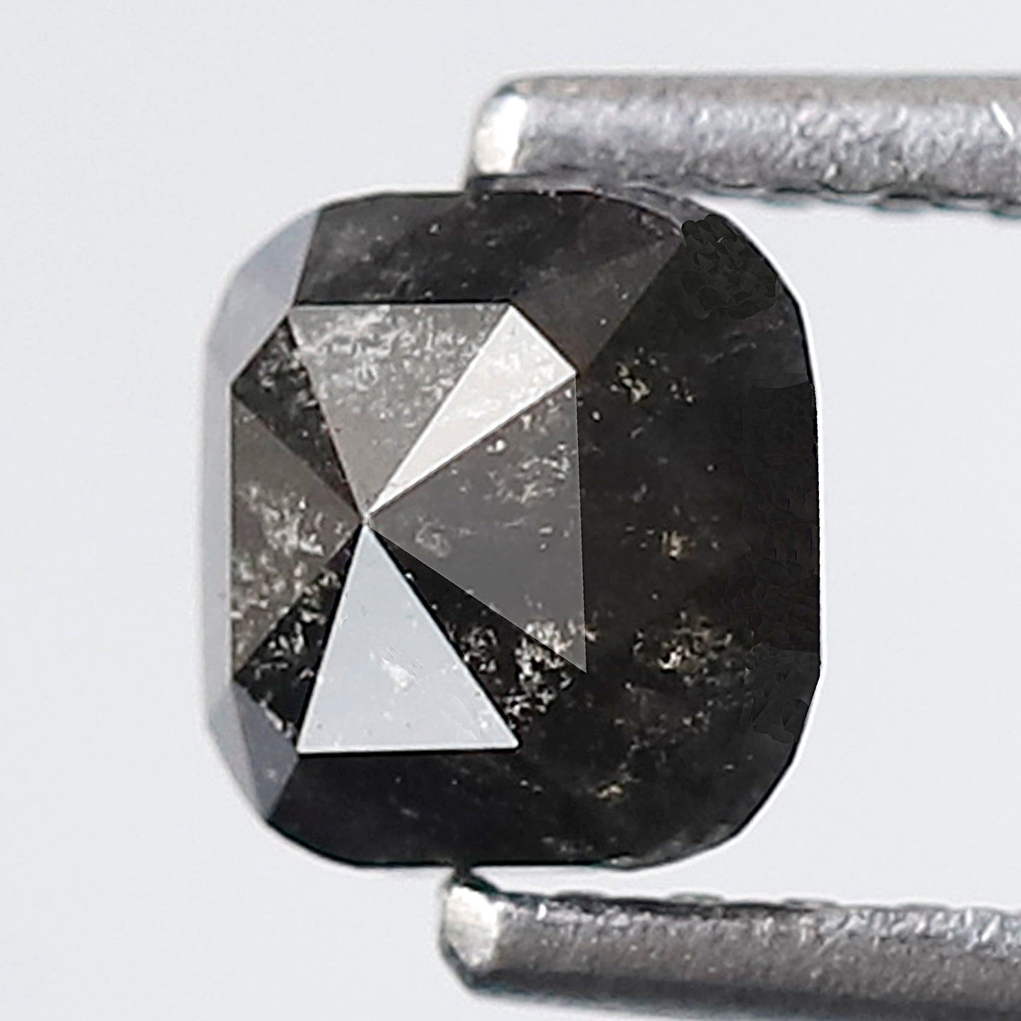 0.62 CT Cushion cut Blackish Gray Loose Diamond, Natural Earth Mined 4.80 x 4.70 mm Salt and Pepper Diamond For Anniversary Ring Gift