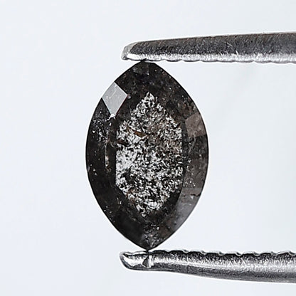 0.69 Ct 6.90 MM Marquise Shape Natural Loose marquise Salt and Pepper Grey Black Color Diamond