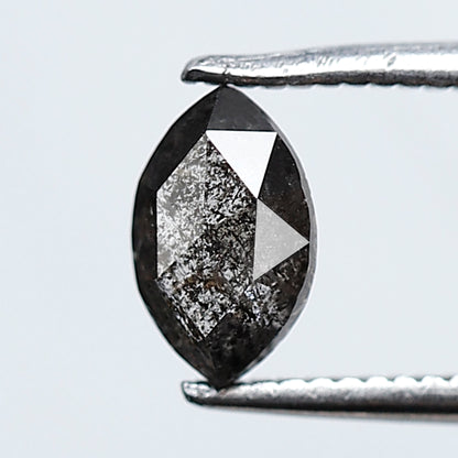 0.69 Ct 6.90 MM Marquise Shape Natural Loose marquise Salt and Pepper Grey Black Color Diamond