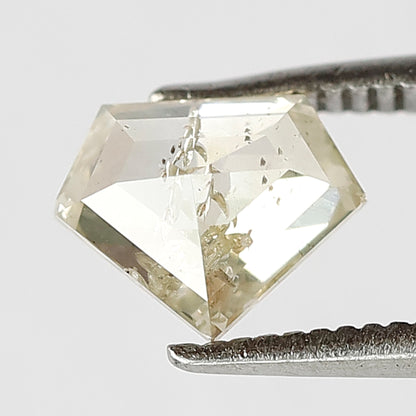 Natural Pentagon Shape 0.97 CT Diamond, Misty Light Green Loose Rustic Earth Mined Diamond For Pendant