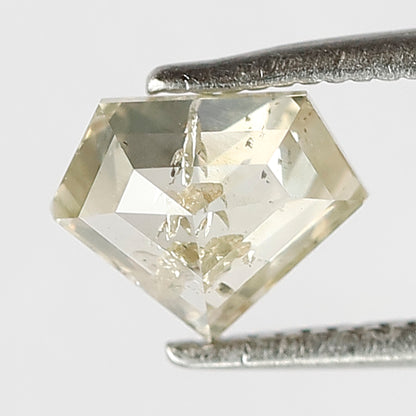 Natural Pentagon Shape 0.97 CT Diamond, Misty Light Green Loose Rustic Earth Mined Diamond For Pendant