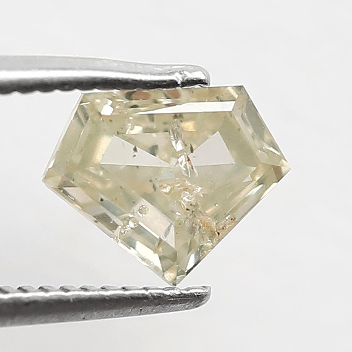 Natural Pentagon Shape 0.97 CT Diamond, Misty Light Green Loose Rustic Earth Mined Diamond For Pendant