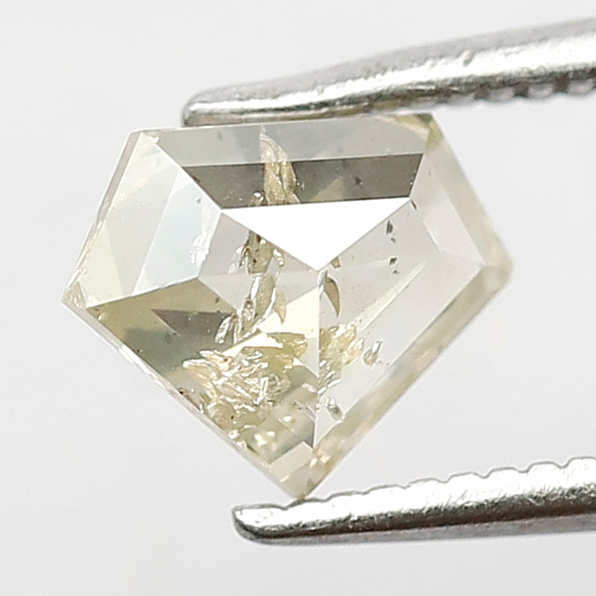 Natural Pentagon Shape 0.97 CT Diamond, Misty Light Green Loose Rustic Earth Mined Diamond For Pendant
