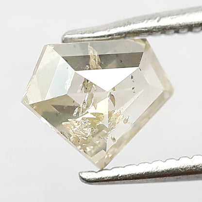 Natural Pentagon Shape 0.97 CT Diamond, Misty Light Green Loose Rustic Earth Mined Diamond For Pendant