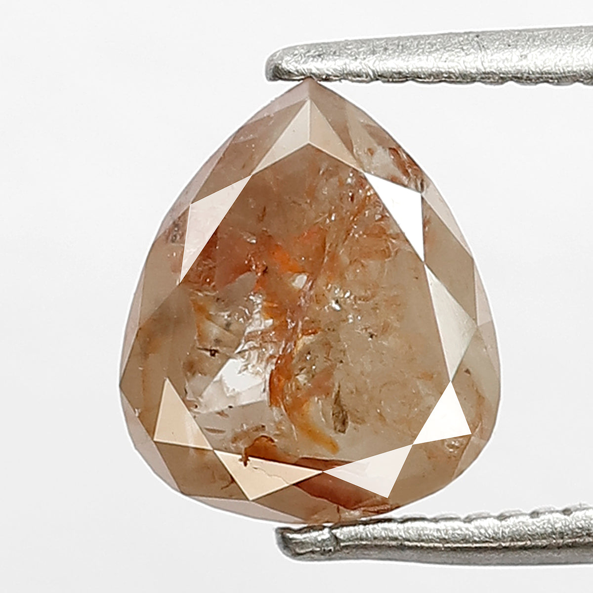 Natural Pear Shape 1.87 CT Diamond, 8.50 MM Grayish Red Loose Rustic Earth Mined Diamond For Ring