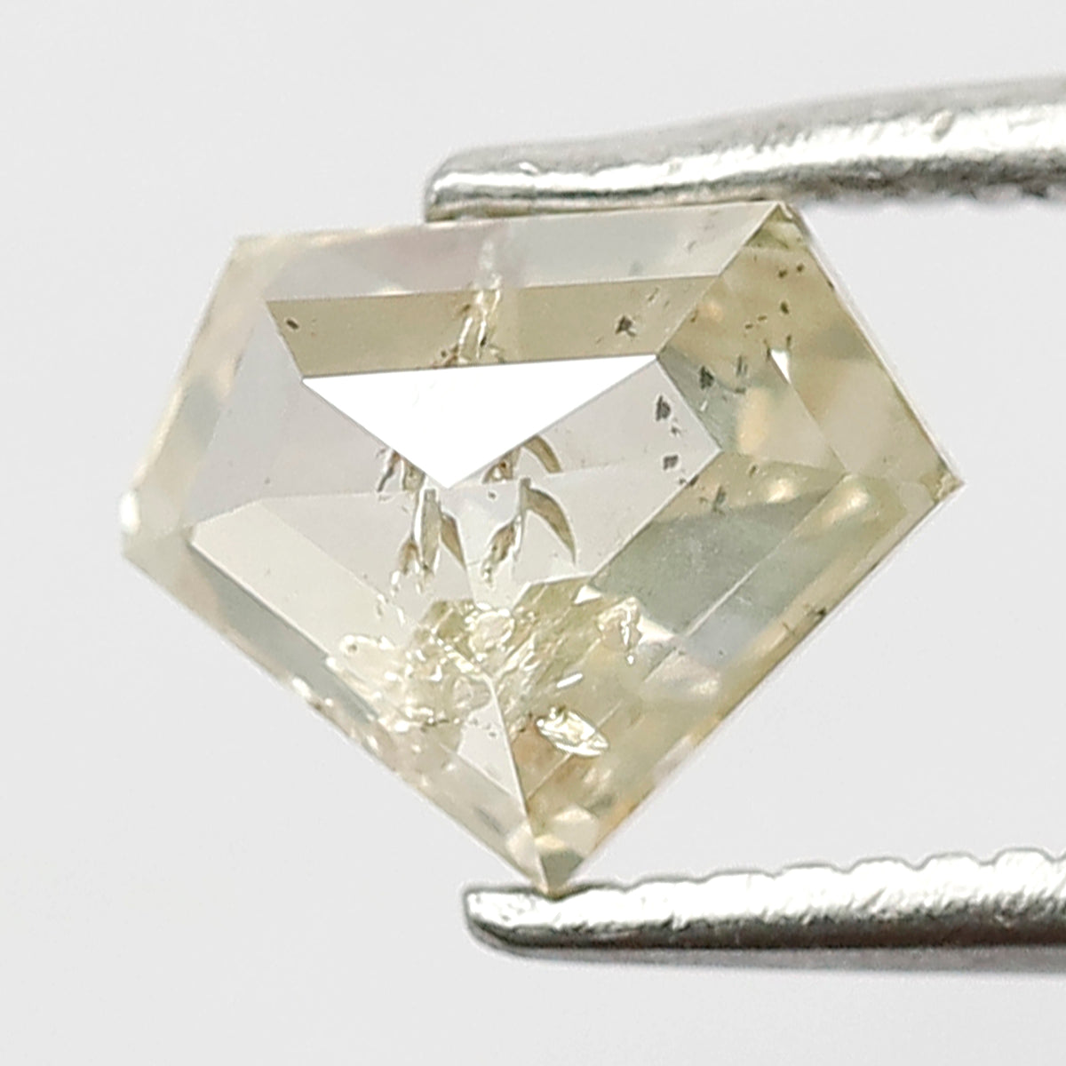 Natural Pentagon Shape 0.97 CT Diamond, Misty Light Green Loose Rustic Earth Mined Diamond For Pendant