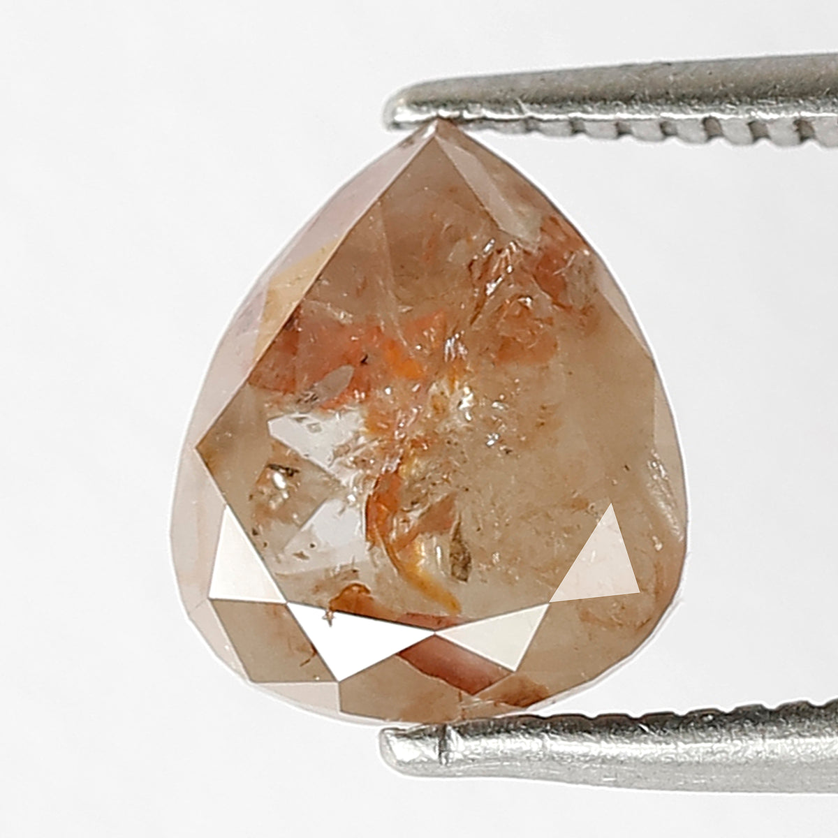Natural Pear Shape 1.87 CT Diamond, 8.50 MM Grayish Red Loose Rustic Earth Mined Diamond For Ring