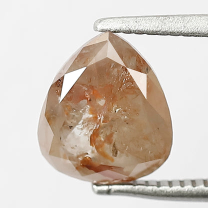 Natural Pear Shape 1.87 CT Diamond, 8.50 MM Grayish Red Loose Rustic Earth Mined Diamond For Ring