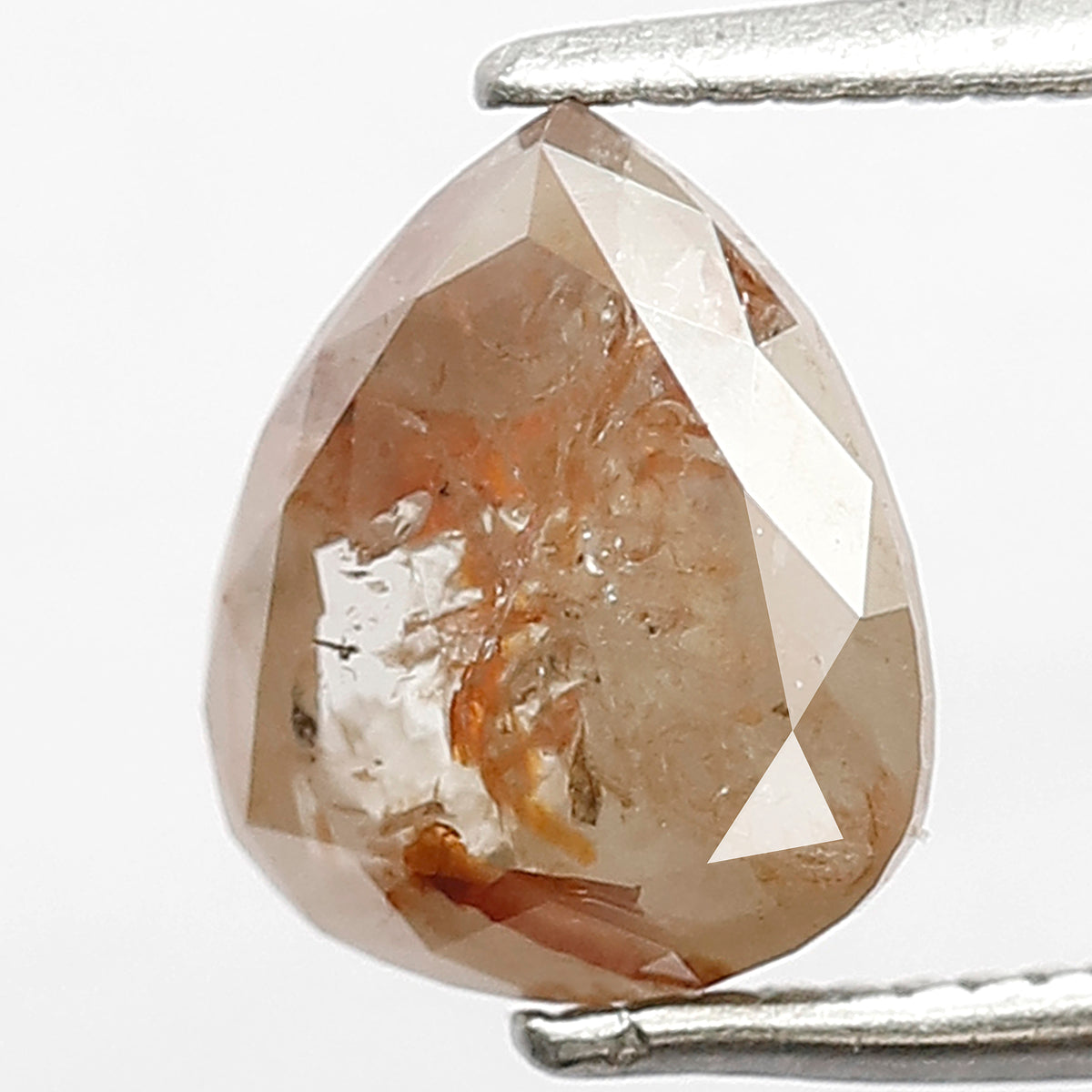 Natural Pear Shape 1.87 CT Diamond, 8.50 MM Grayish Red Loose Rustic Earth Mined Diamond For Ring
