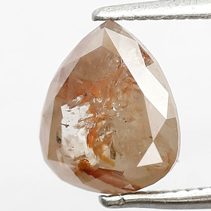 Natural Pear Shape 1.87 CT Diamond, 8.50 MM Grayish Red Loose Rustic Earth Mined Diamond For Ring
