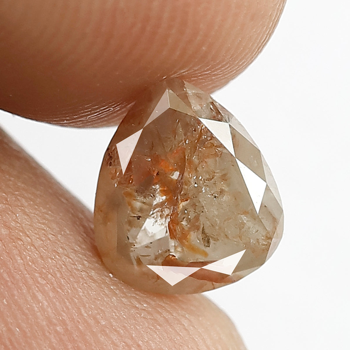 Natural Pear Shape 1.87 CT Diamond, 8.50 MM Grayish Red Loose Rustic Earth Mined Diamond For Ring