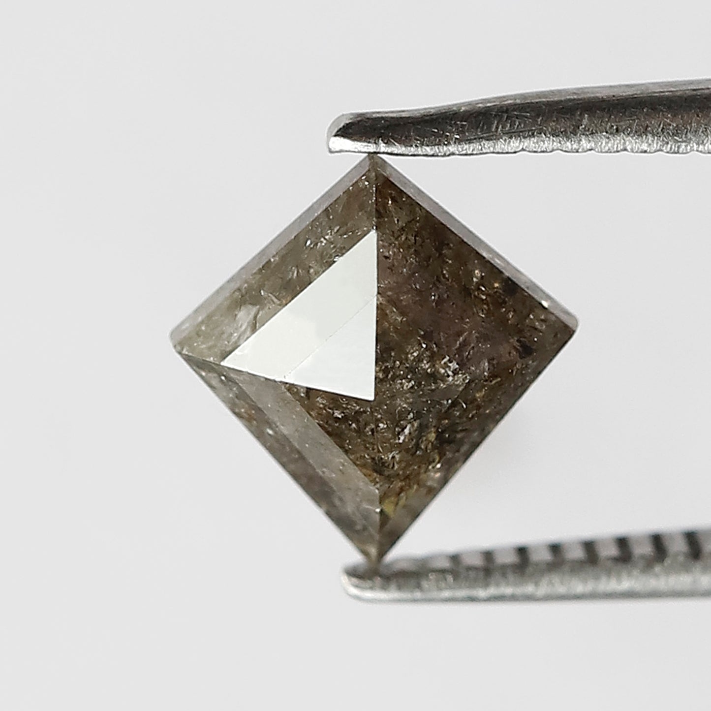 1.26 ct Kite Shape Salt and Pepper Diamond 8 MM grey Black Color Loose Natural Diamond For Wedding Ring