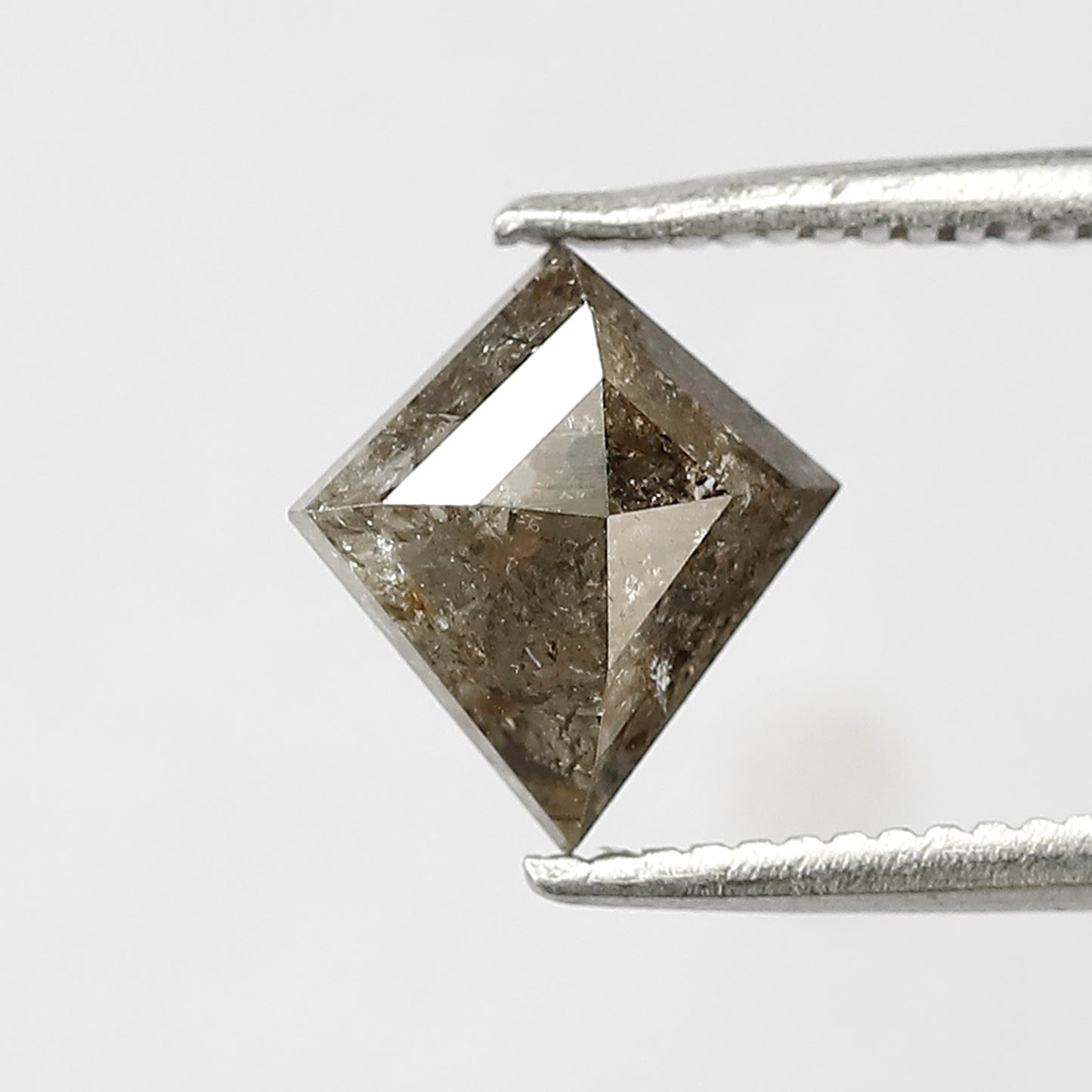1.26 ct Kite Shape Salt and Pepper Diamond 8 MM grey Black Color Loose Natural Diamond For Wedding Ring