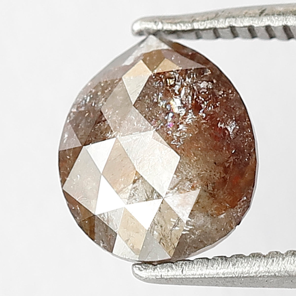Natural Pear Shape 0.94 CT Loose Diamond 8.20 MM Gray Red Rustic Diamond For Wedding Ring