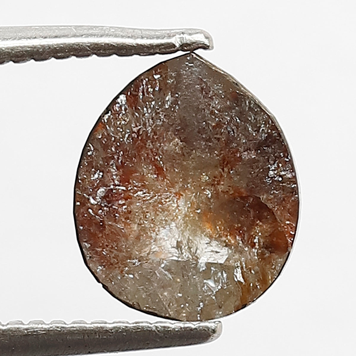 Natural Pear Shape 0.94 CT Loose Diamond 8.20 MM Gray Red Rustic Diamond For Wedding Ring