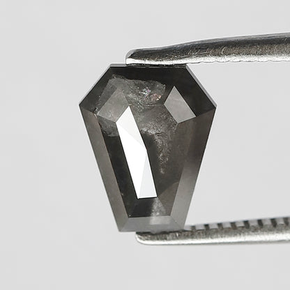 1.27 CT Geometric Shape Salt and Pepper Diamond 8 MM  black grey Color Loose Natural Diamond For Wedding Ring