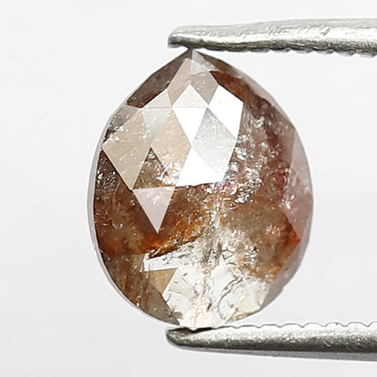 Natural Pear Shape 0.94 CT Loose Diamond 8.20 MM Gray Red Rustic Diamond For Wedding Ring