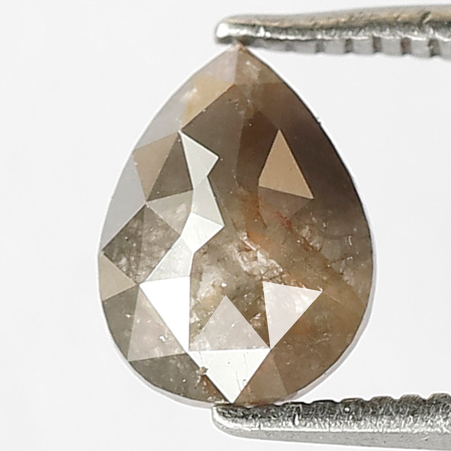 Pear Shape 1.10 Ct Natural Dark Gray Rustic Diamond | Conflict Free Loose Diamond