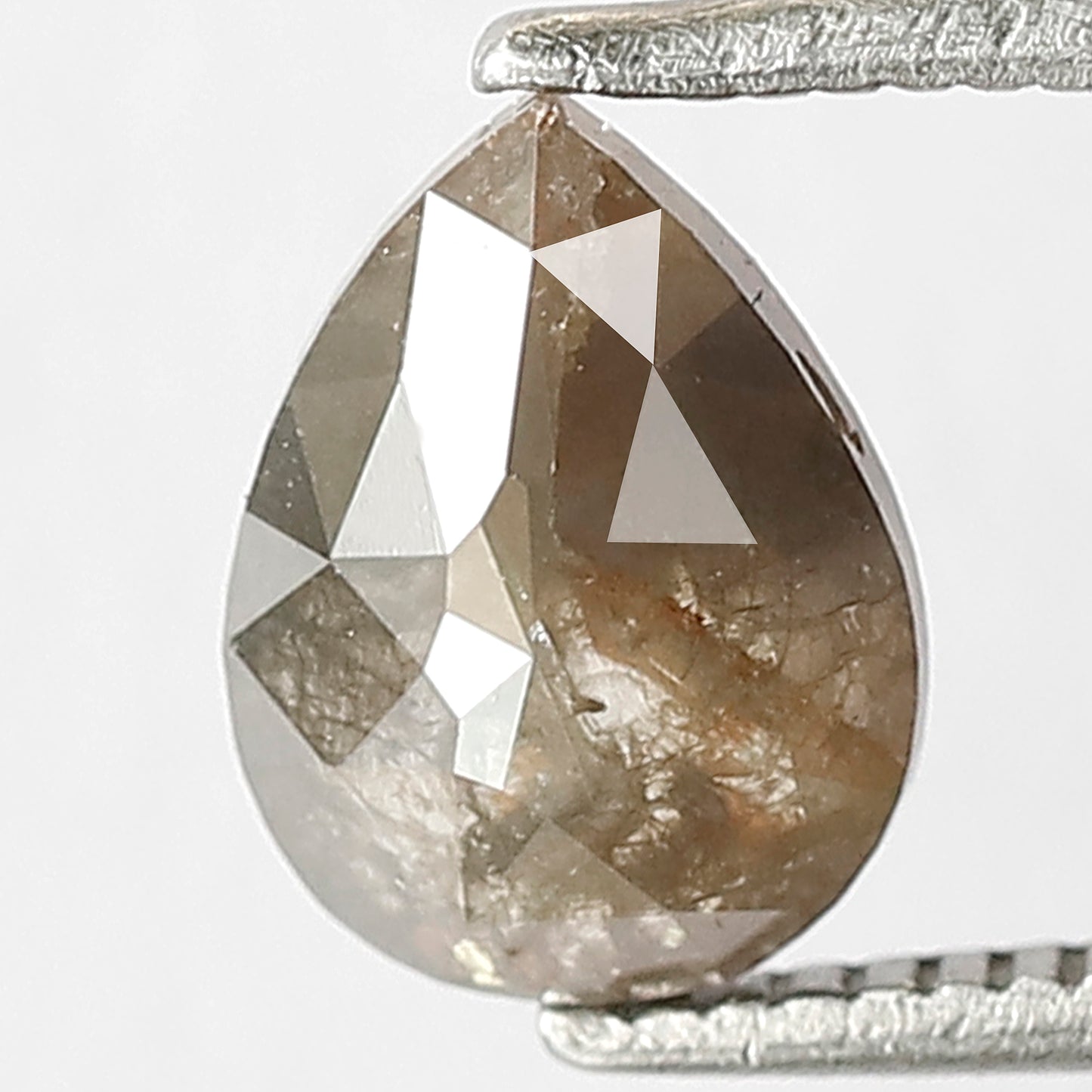 Pear Shape 1.10 Ct Natural Dark Gray Rustic Diamond | Conflict Free Loose Diamond