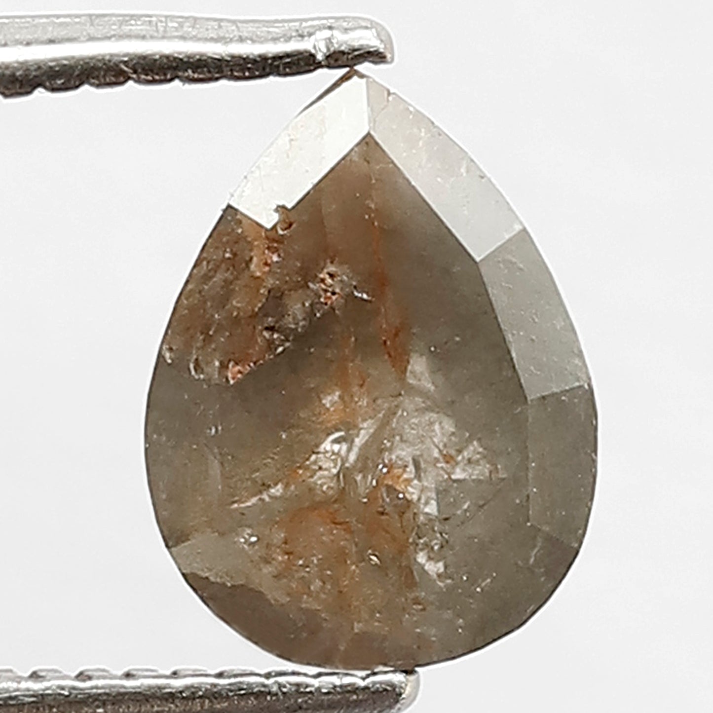 Pear Shape 1.10 Ct Natural Dark Gray Rustic Diamond | Conflict Free Loose Diamond