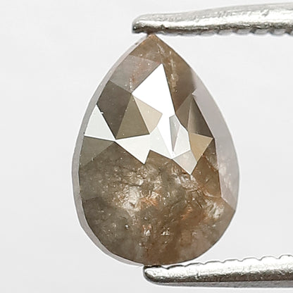 Pear Shape 1.10 Ct Natural Dark Gray Rustic Diamond | Conflict Free Loose Diamond