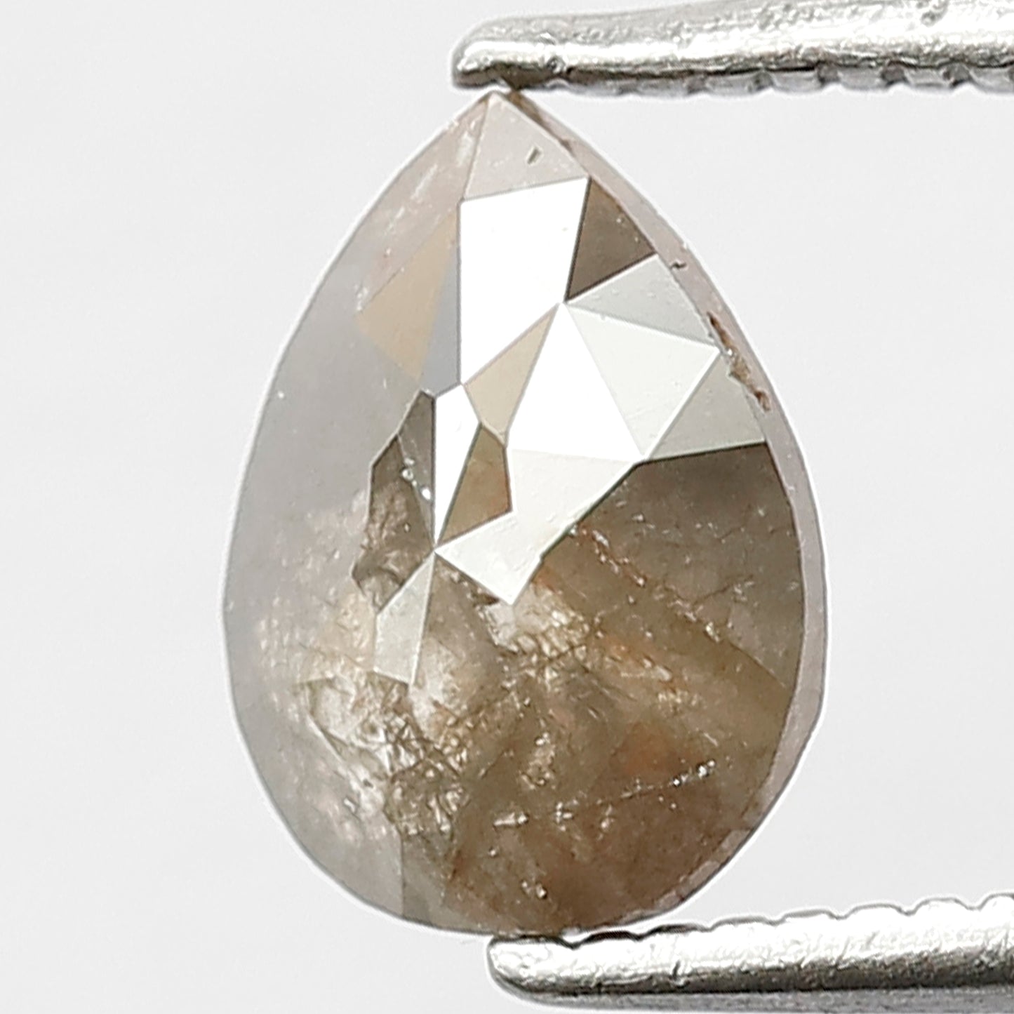 Pear Shape 1.10 Ct Natural Dark Gray Rustic Diamond | Conflict Free Loose Diamond